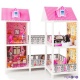 2-этажный кукольный дом (угловой, 4 комнаты, мебель, 2 куклы) - 2