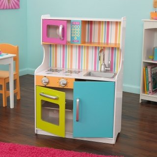 Деревянная игровая кухня для девочек "Делюкс Мини" (Bright Toddler Kitchen)