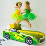 Детская кровать-машинка «Бондмобиль Зеленый»