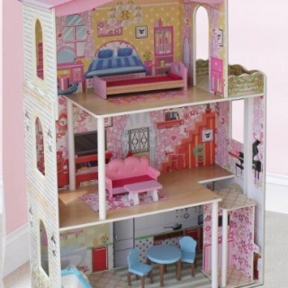 3-х этажный домик для Барби «Загородное шале», мебель в комплекте