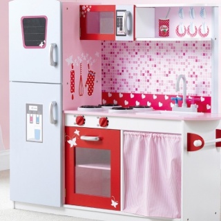Детская игровая кухня с холодильником "Bianco Rosso"