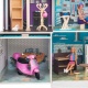 Деревянный кукольный домик "Поместье Летиция", с мебелью 36 предметов в наборе и с гаражом, свет, звук, для кукол 30 см - 2