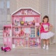 Деревянный кукольный домик "Поместье Розабелла", с мебелью 23 предмета в наборе и с гаражом, свет, звук, для кукол 30 см - 4