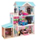 Деревянный кукольный домик "Беатрис Гранд", с мебелью 11 предметов в наборе и с гаражом, для кукол 30 см - 11