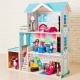 Деревянный кукольный домик "Беатрис Гранд", с мебелью 11 предметов в наборе и с гаражом, для кукол 30 см - 4