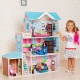 Деревянный кукольный домик "Беатрис Гранд", с мебелью 11 предметов в наборе и с гаражом, для кукол 30 см - 3