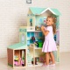Деревянный кукольный домик "Жозефина Гранд", с мебелью 11 предметов в наборе и с гаражом, для кукол 30 см - 1